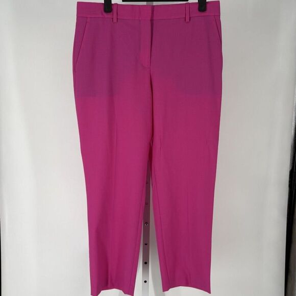 Theory Pants - Theory Hot Pink Slim Fit Career Workwear Trousers